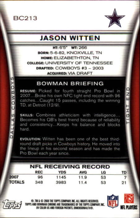 A1135- 2008 Bowman Chrome FB Cards 1-220 +Rookies -You Pick- 15+ FREE US SHIP - Picture 397 of 409
