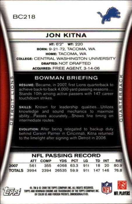 A1135- 2008 Bowman Chrome FB Cards 1-220 +Rookies -You Pick- 15+ FREE US SHIP - Picture 405 of 409