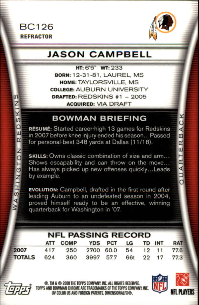 A1135- 2008 Bowman Chrome FB Assorted Insert Cards -You Pick- 15+ FREE US SHIP - Picture 5 of 324
