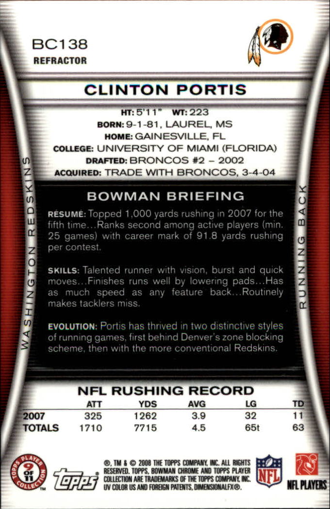 A1135- 2008 Bowman Chrome FB Assorted Insert Cards -You Pick- 15+ FREE US SHIP - Picture 153 of 324