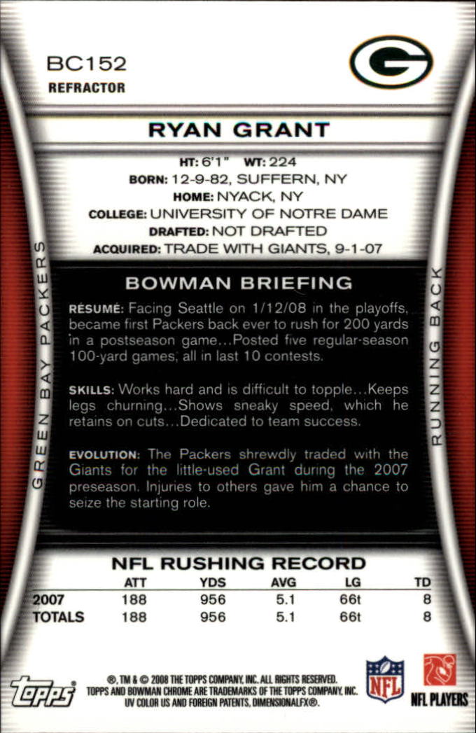 A1135- 2008 Bowman Chrome FB Assorted Insert Cards -You Pick- 15+ FREE US SHIP - Picture 219 of 324