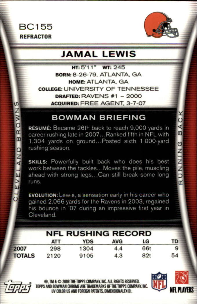 A1135- 2008 Bowman Chrome FB Assorted Insert Cards -You Pick- 15+ FREE US SHIP - Picture 180 of 324