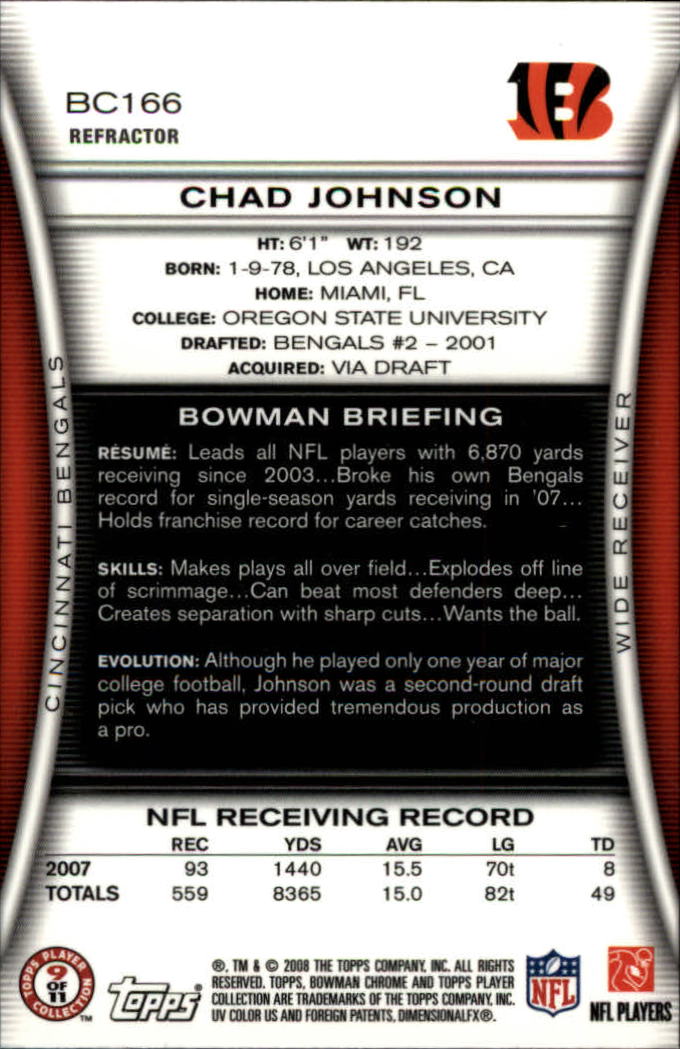 A1135- 2008 Bowman Chrome FB Assorted Insert Cards -You Pick- 15+ FREE US SHIP - Picture 182 of 324