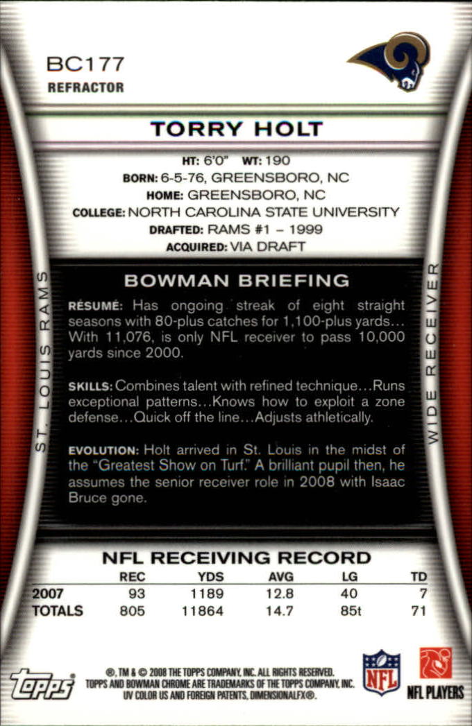 A1135- 2008 Bowman Chrome FB Assorted Insert Cards -You Pick- 15+ FREE US SHIP - Picture 247 of 324