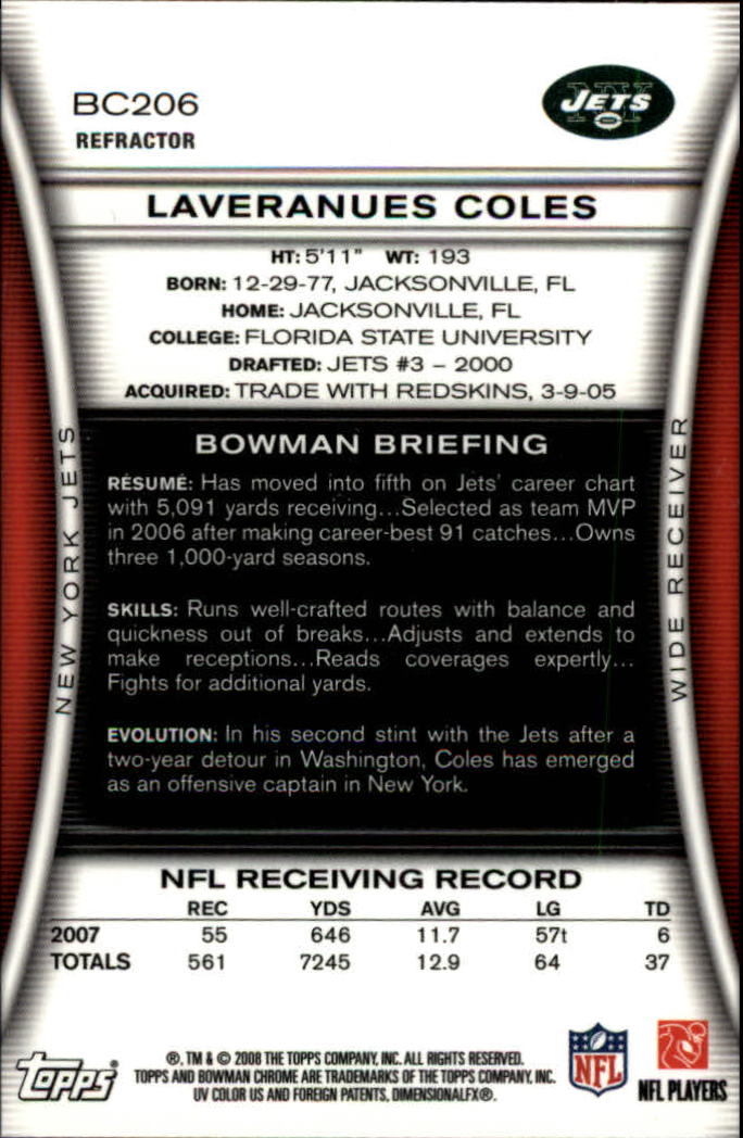 A1135- 2008 Bowman Chrome FB Assorted Insert Cards -You Pick- 15+ FREE US SHIP - Picture 7 of 324