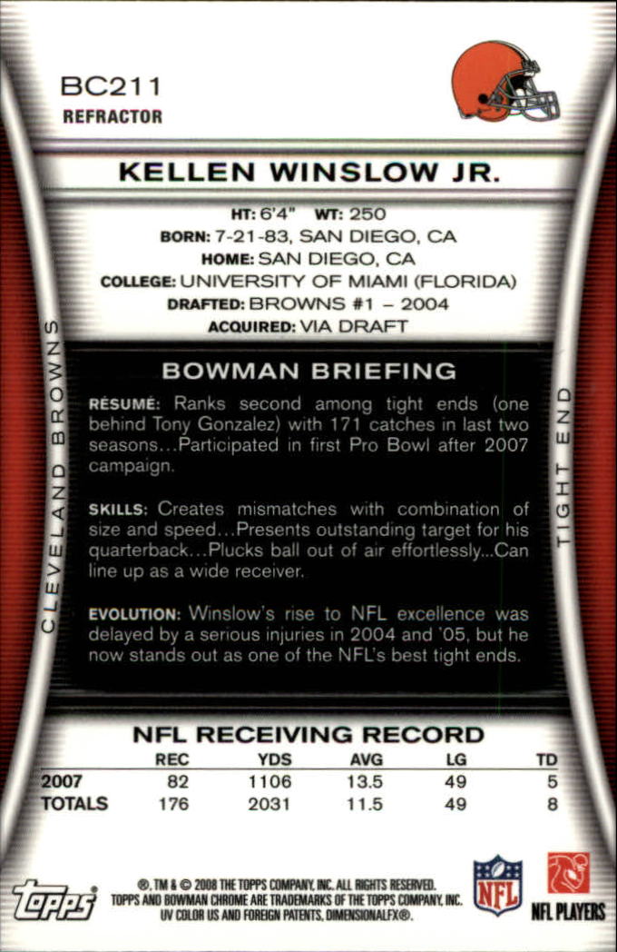 A1135- 2008 Bowman Chrome FB Assorted Insert Cards -You Pick- 15+ FREE US SHIP - Picture 205 of 324
