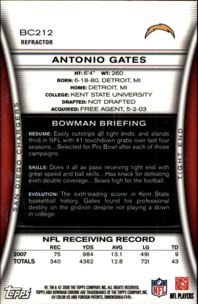 A1135- 2008 Bowman Chrome FB Assorted Insert Cards -You Pick- 15+ FREE US SHIP - Picture 113 of 324