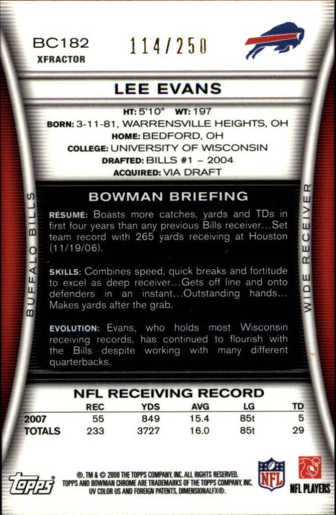A1135- 2008 Bowman Chrome FB Assorted Insert Cards -You Pick- 15+ FREE US SHIP - Picture 303 of 324