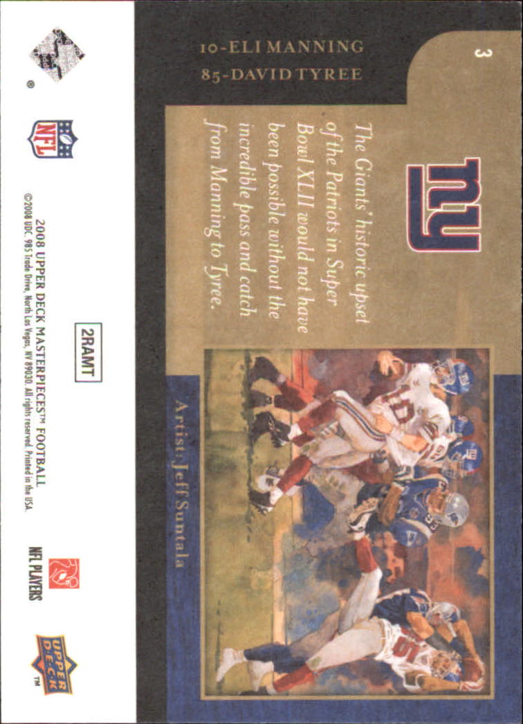2008 Masterpieces (Upper Deck) Football "Main Set" Cards #1 to #110 - Picture 7 of 185