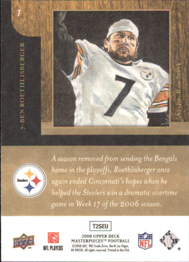 2008 Masterpieces (Upper Deck) Football "Main Set" Cards #1 to #110 - Picture 15 of 185
