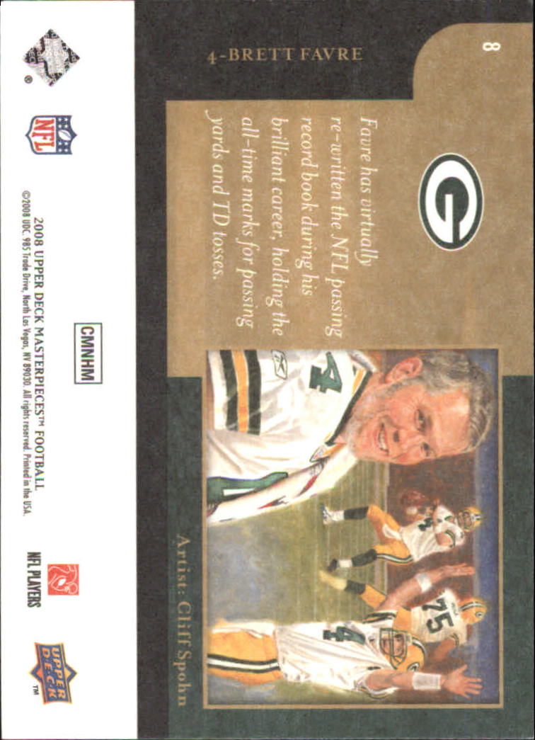 2008 Masterpieces (Upper Deck) Football "Main Set" Cards #1 to #110 - Picture 17 of 185