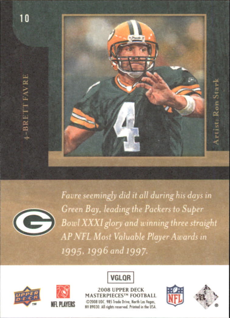2008 Masterpieces (Upper Deck) Football "Main Set" Cards #1 to #110 - Picture 21 of 185