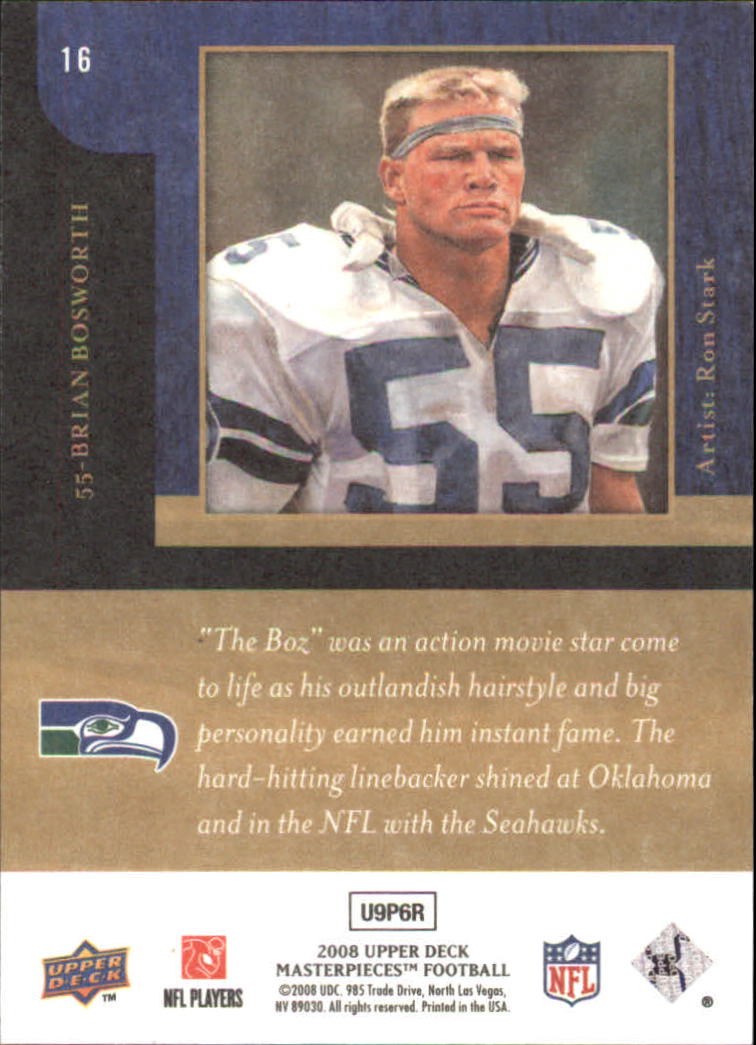 2008 Masterpieces (Upper Deck) Football "Main Set" Cards #1 to #110 - Picture 33 of 185