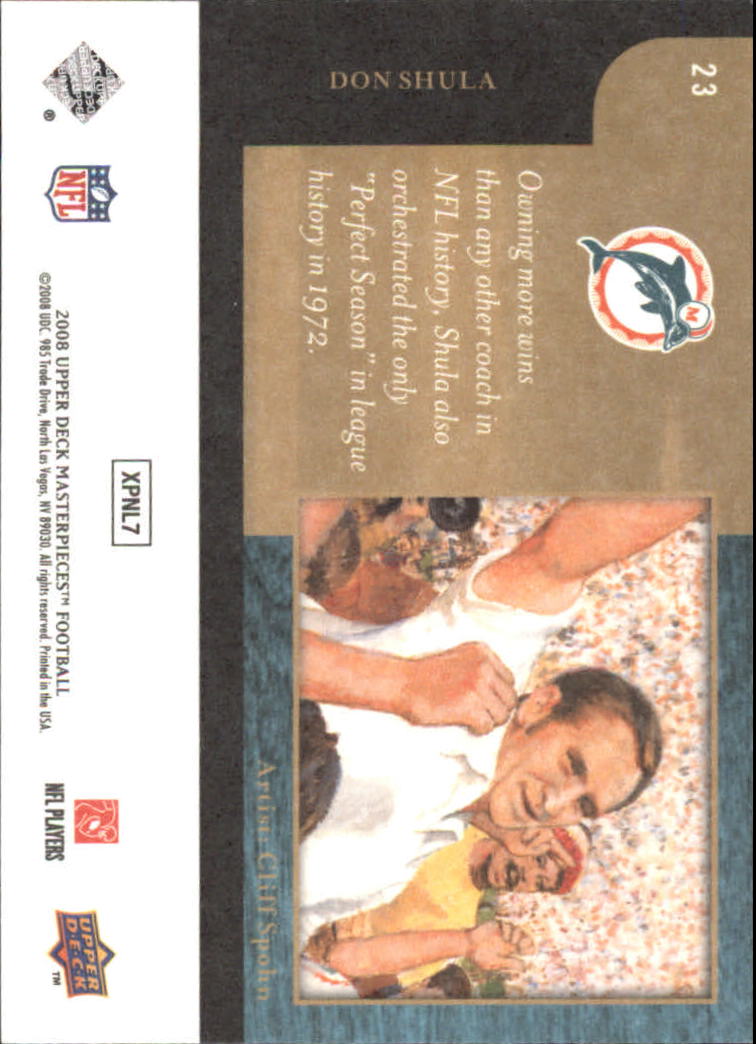 2008 Masterpieces (Upper Deck) Football "Main Set" Cards #1 to #110 - Picture 47 of 185