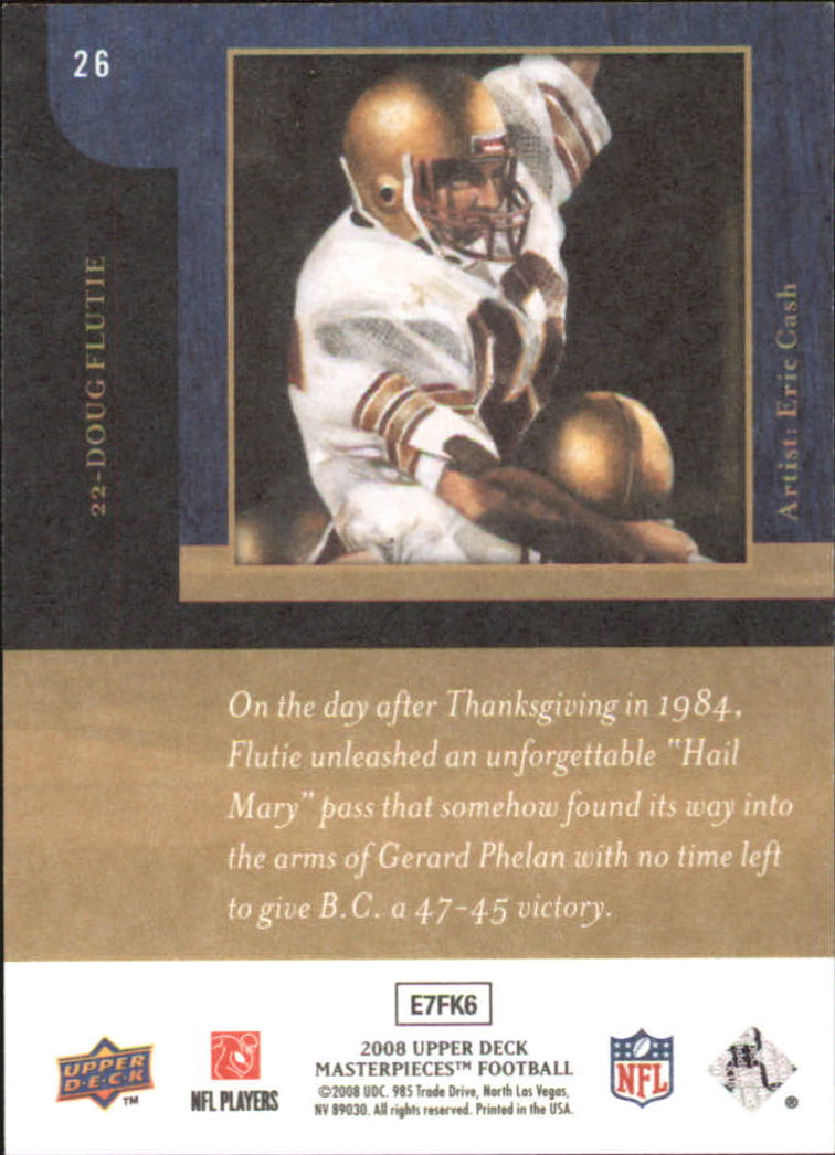 2008 Masterpieces (Upper Deck) Football "Main Set" Cards #1 to #110 - Picture 53 of 185