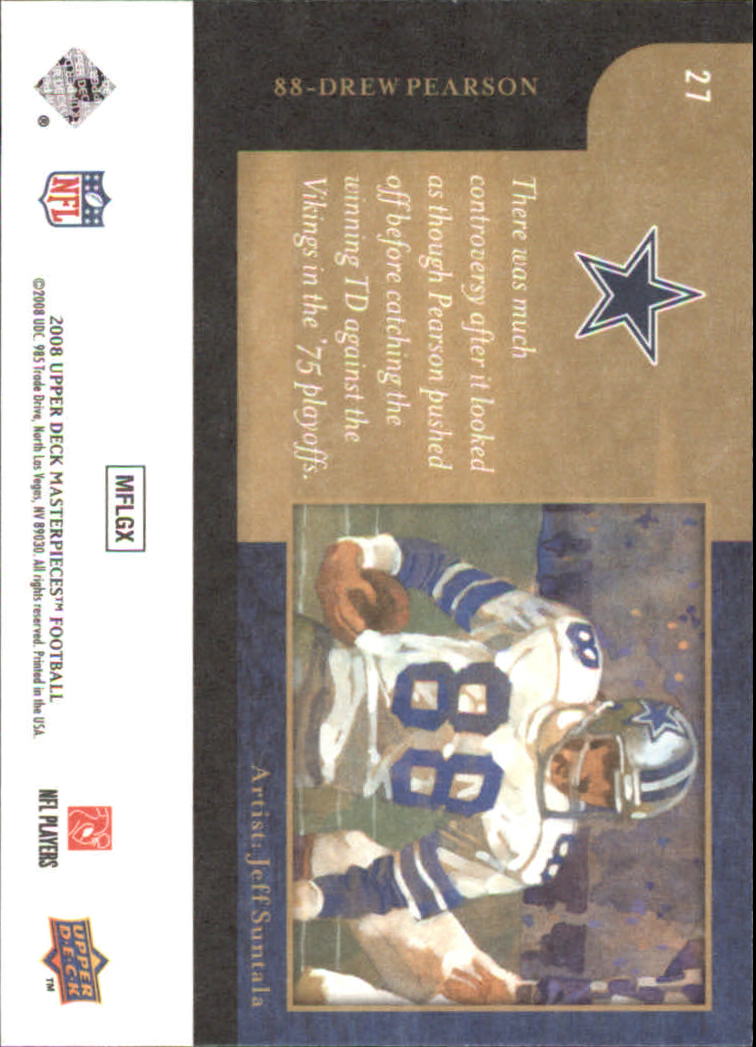 2008 Masterpieces (Upper Deck) Football "Main Set" Cards #1 to #110 - Picture 55 of 185