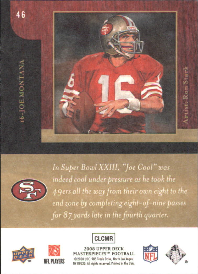 2008 Masterpieces (Upper Deck) Football "Main Set" Cards #1 to #110 - Picture 91 of 185