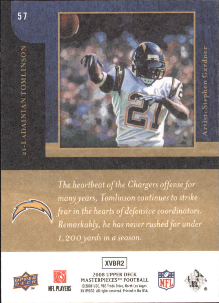 2008 Masterpieces (Upper Deck) Football "Main Set" Cards #1 to #110 - Picture 113 of 185