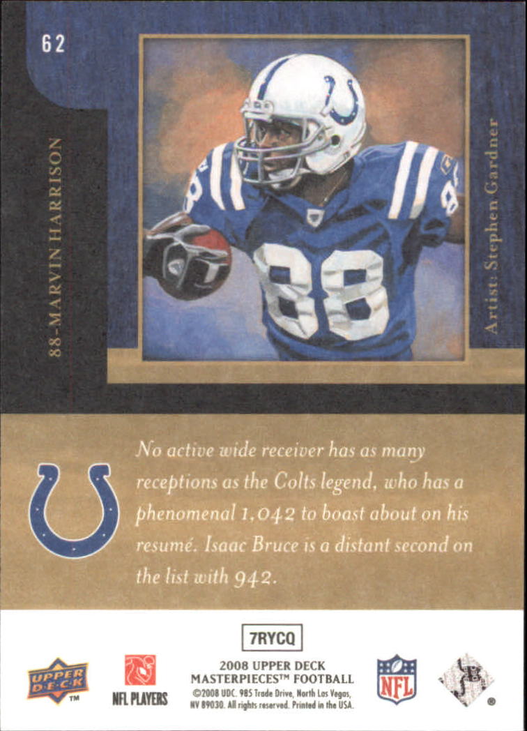 2008 Masterpieces (Upper Deck) Football "Main Set" Cards #1 to #110 - Picture 121 of 185