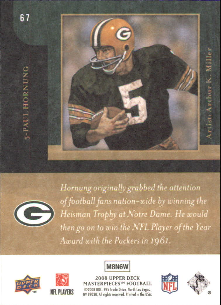2008 Masterpieces (Upper Deck) Football "Main Set" Cards #1 to #110 - Picture 129 of 185
