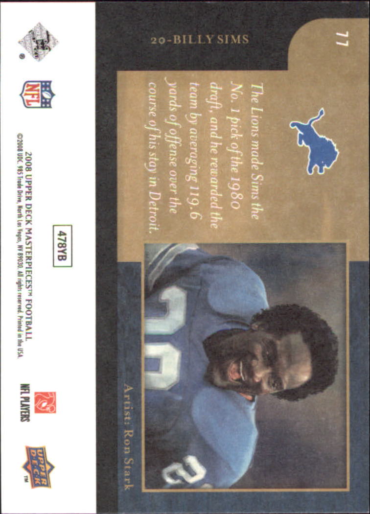 2008 Masterpieces (Upper Deck) Football "Main Set" Cards #1 to #110 - Picture 147 of 185