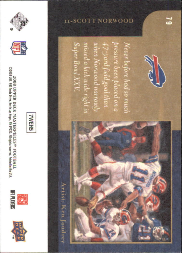 2008 Masterpieces (Upper Deck) Football "Main Set" Cards #1 to #110 - Picture 151 of 185