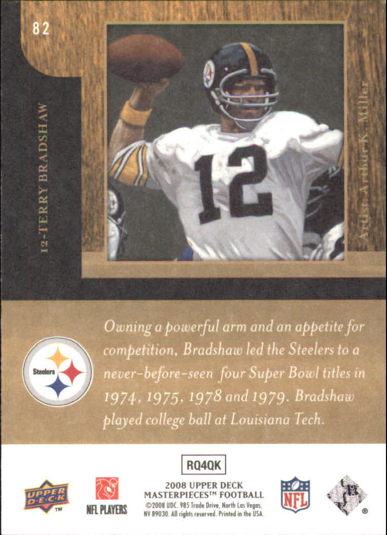 2008 Masterpieces (Upper Deck) Football "Main Set" Cards #1 to #110 - Picture 157 of 185