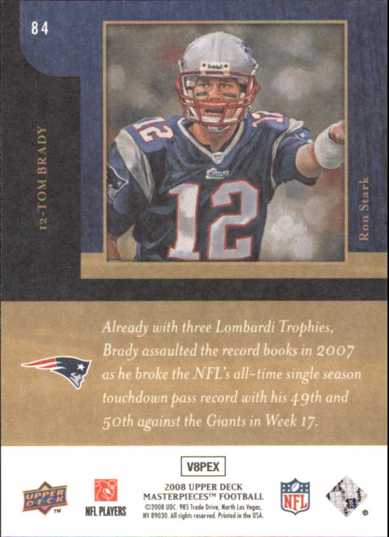 2008 Masterpieces (Upper Deck) Football "Main Set" Cards #1 to #110 - Picture 161 of 185