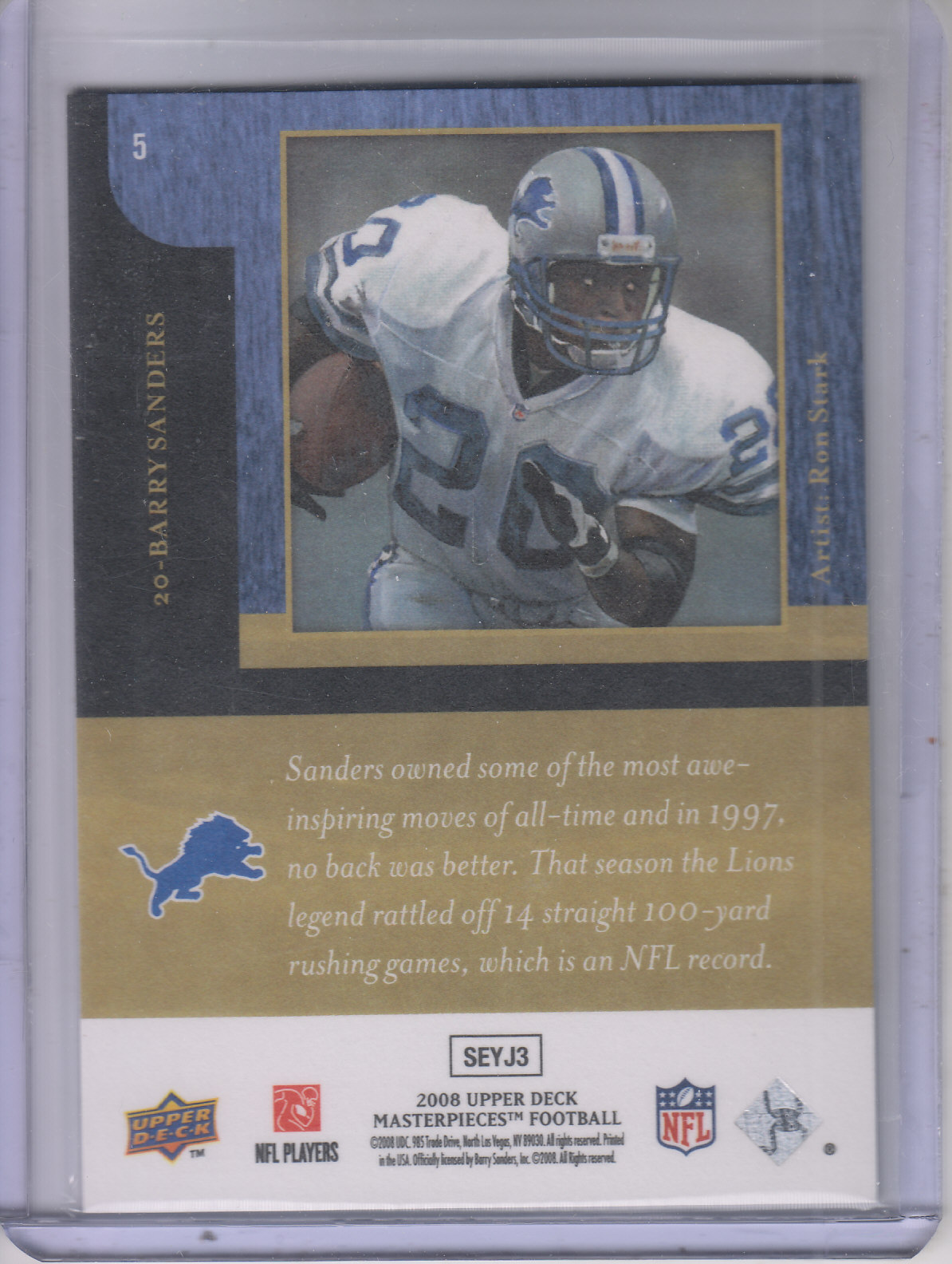 2008 Masterpieces (Upper Deck) Football "Framed" Parallel Cards - Picture 5 of 21