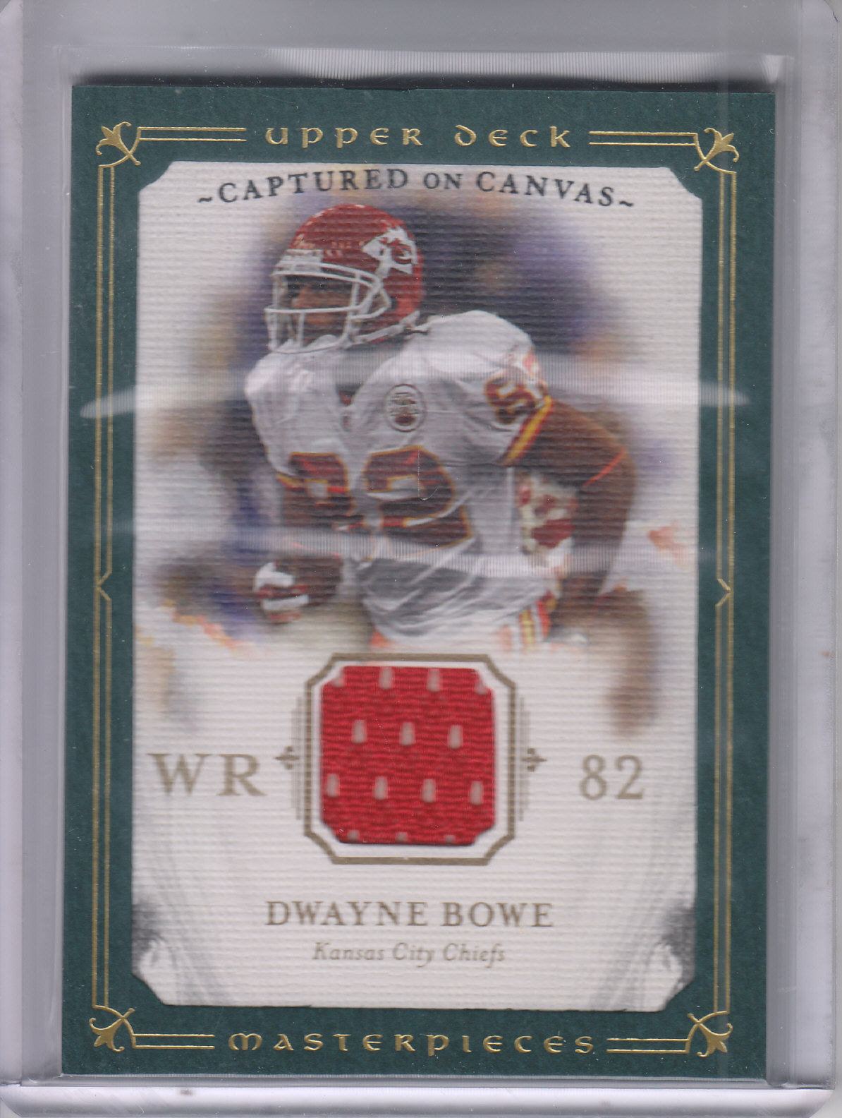 2008 UD Masterpieces Captured on Canvas Jerseys #CC22 Dwayne Bowe