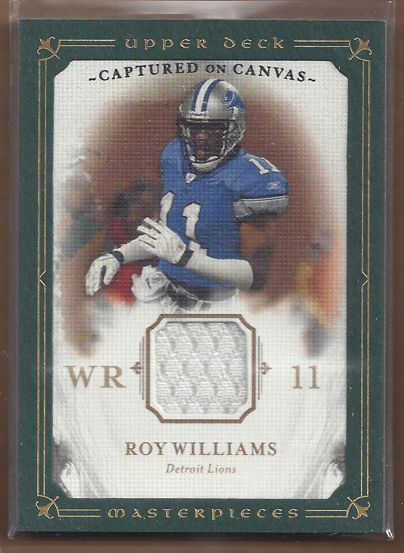 2008 UD Masterpieces Captured on Canvas Jerseys #CC29 Roy Williams WR