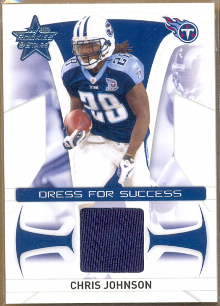 2008 Leaf Rookies and Stars Dress for Success Jerseys #22 Chris Johnson