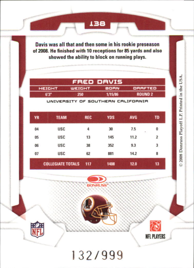 B2874- 2008 Leaf Rookies and Stars Longevity FB -You Pick- 15+ FREE US SHIP - Picture 196 of 281