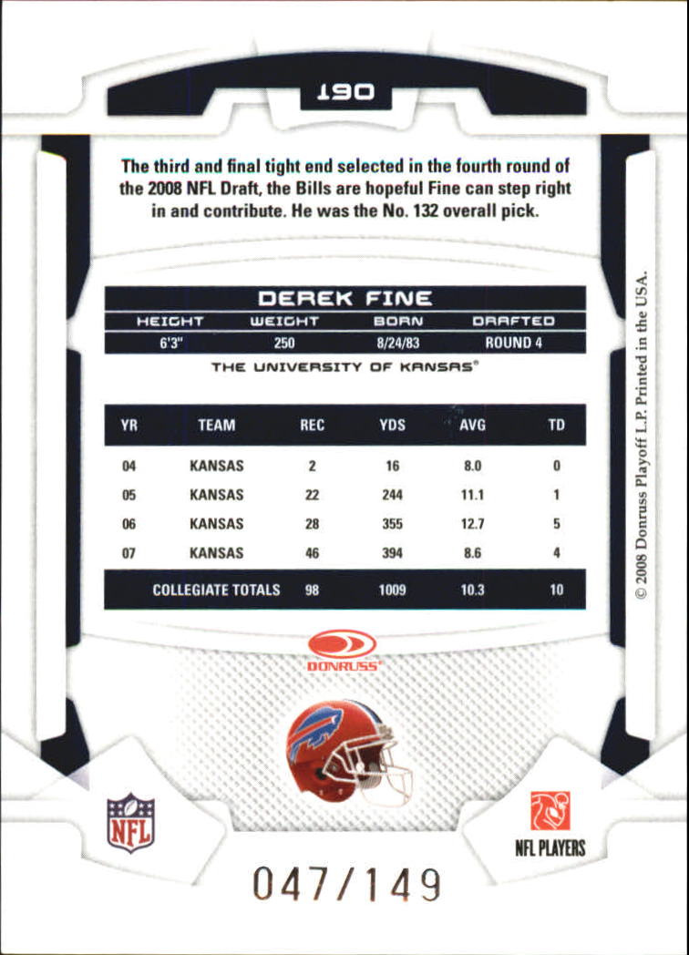 B2874- 2008 Leaf Rookies and Stars Longevity FB -You Pick- 15+ FREE US SHIP - Picture 281 of 281