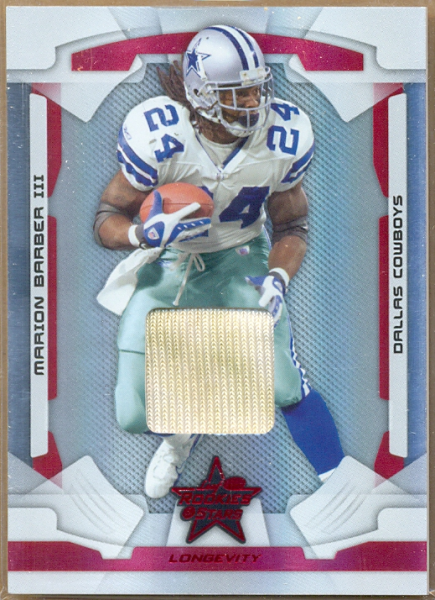 2008 Leaf Rookies and Stars Longevity Materials Ruby #28 Marion Barber/350