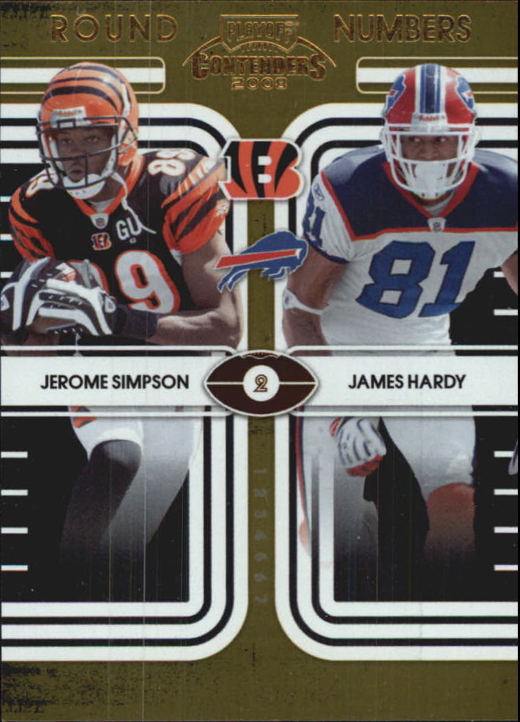 2008 Playoff Contenders Round Numbers Gold #13 Jerome Simpson/James Hardy