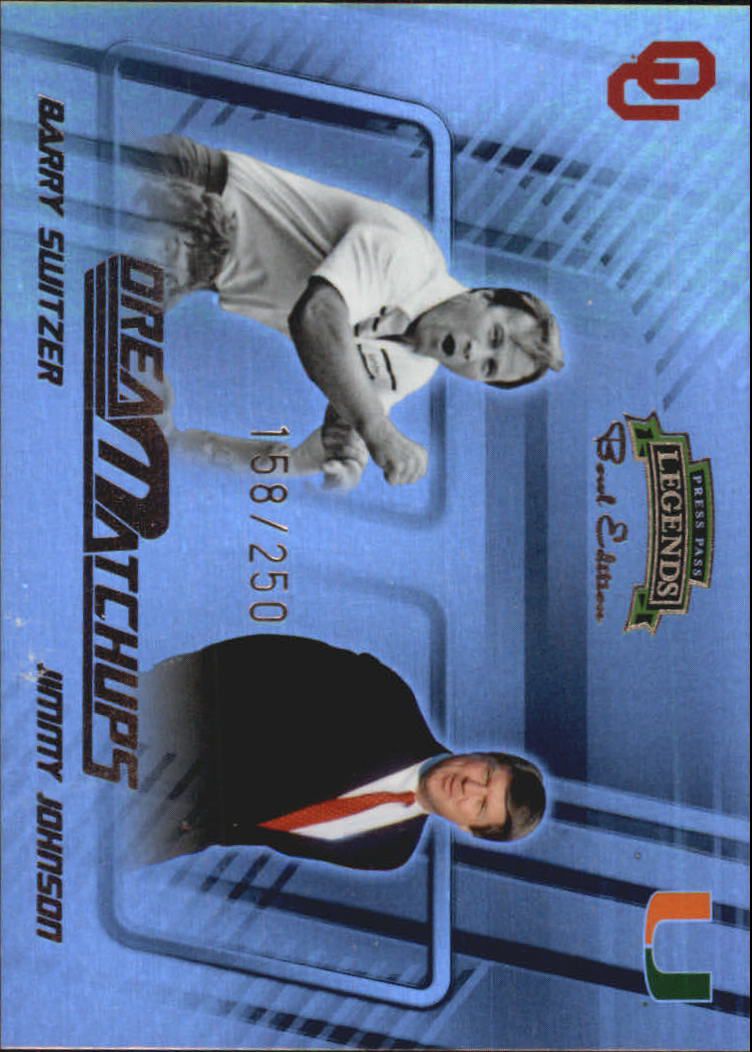 2008 Press Pass Legends Bowl Edition Dream Matchup #DM3 Barry Switzer/Jimmy Johnson