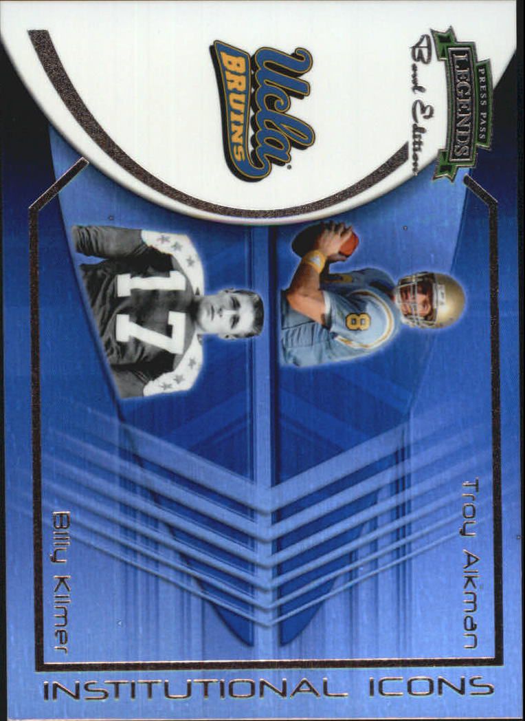 2008 Press Pass Legends Bowl Edition Institutional Icons #II9 Billy Kilmer/Troy Aikman