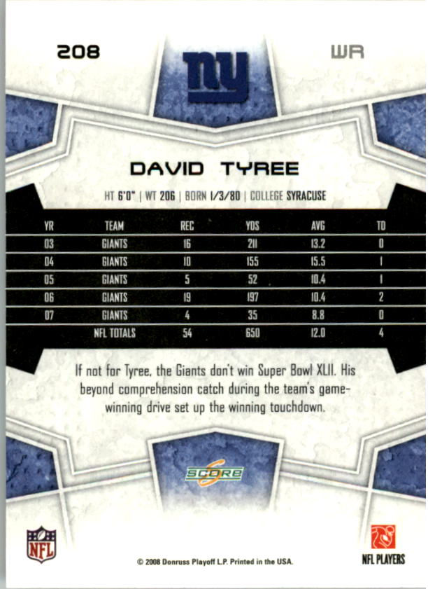 B5623- 2008 Score Super Bowl XLIII FB Cards 1-250 -You Pick- 15+ FREE US SHIP