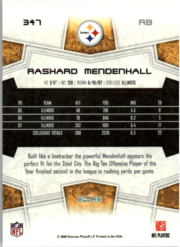 B5623- 2008 Score Super Bowl XLIII FB #s 251-440 -You Pick- 15+ FREE US SHIP - Picture 183 of 355