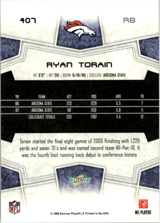 B5623- 2008 Score Super Bowl XLIII FB #s 251-440 -You Pick- 15+ FREE US SHIP - Picture 297 of 355