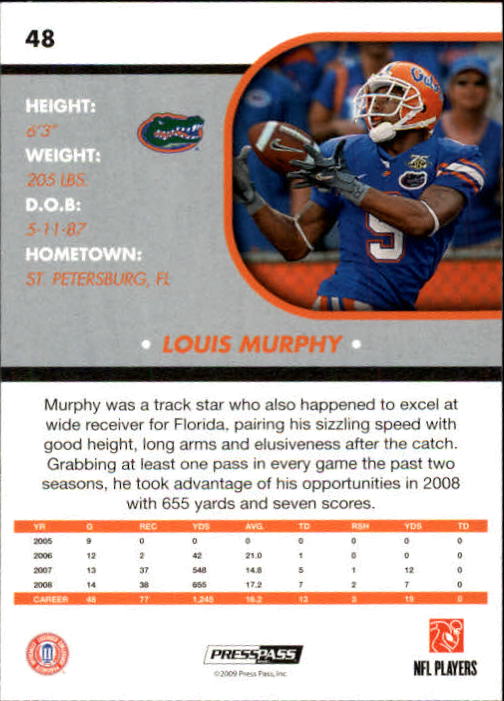 2009 Press Pass SE #48 Louis Murphy back image