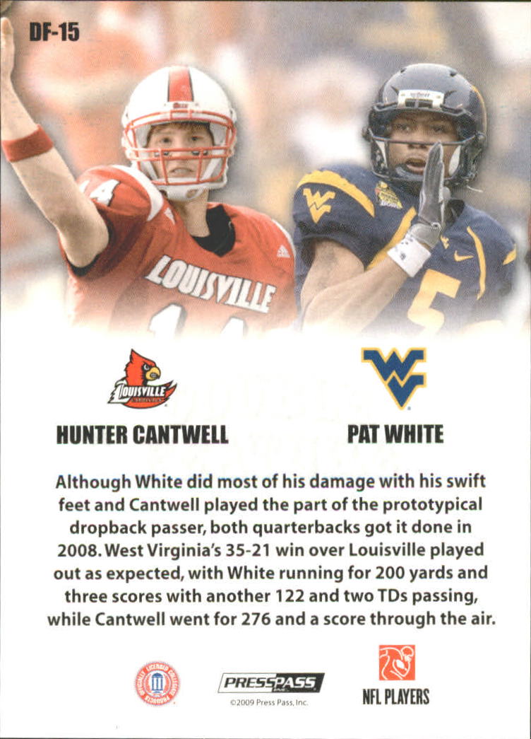 2009 Press Pass SE Double Feature #DF15 Pat White/Hunter Cantwell back image
