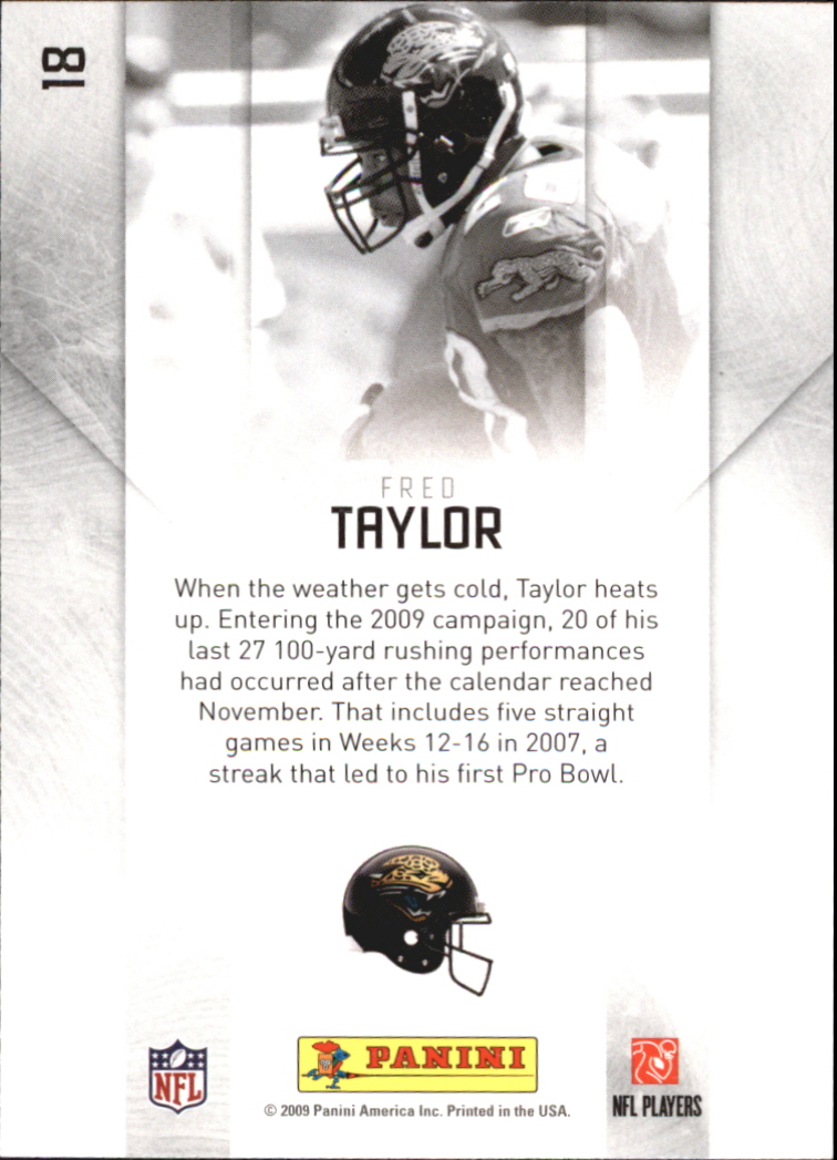 2009 Playoff Prestige Stars of the NFL #18 Fred Taylor back image