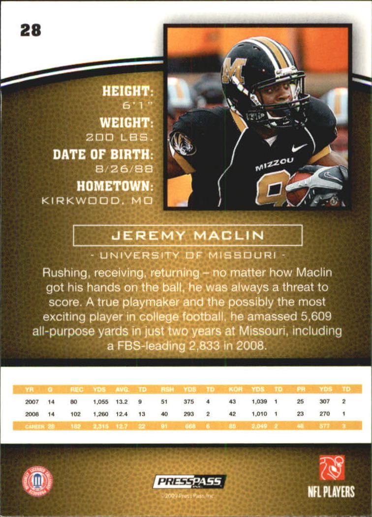 2009 Press Pass Football Cards - Picture 31 of 39