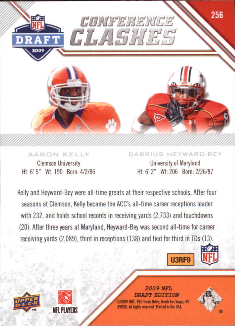 2009 Upper Deck Draft Edition #256 Darrius Heyward-Bey/Aaron Kelly/Conference Clashes back image