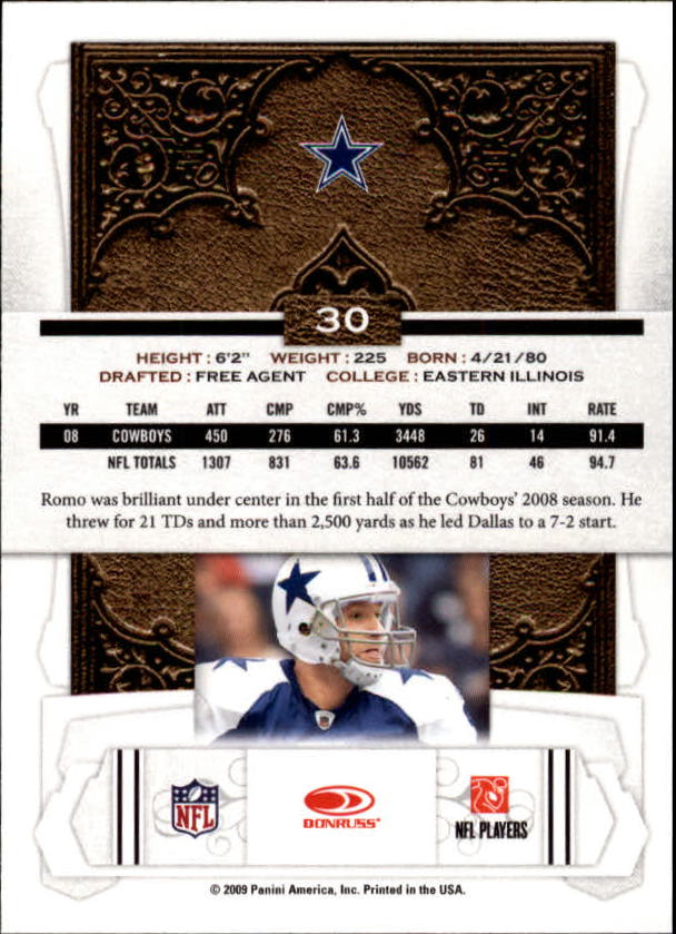 2009 Donruss Classics Football - Picture 41 of 141