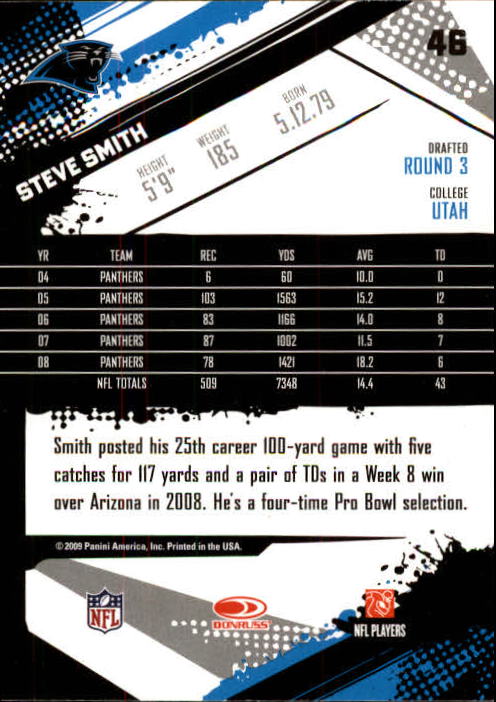 2009 Score #46 Steve Smith back image
