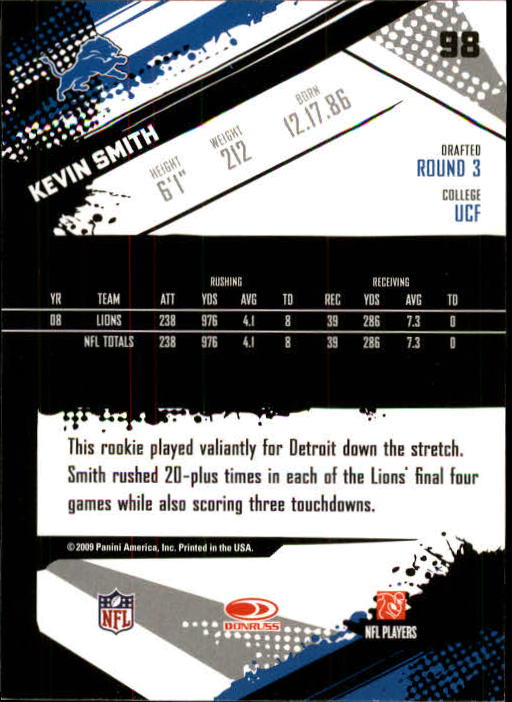 2009 Score #98 Kevin Smith back image