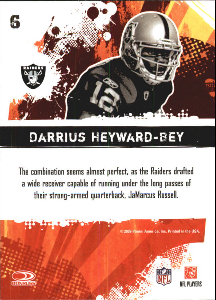 2009 Score Hot Rookies #6 Darrius Heyward-Bey back image